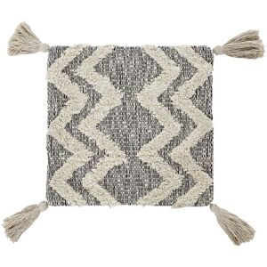 DKD Home Decor Grijs Beige Franje Kussenhoes - Kussenhoes DKD Home Decor Grijs Beige Franje Kussenhoes - Kussenhoes