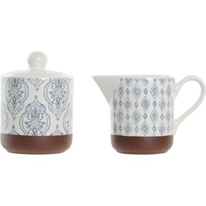 DKD Home Decor Sugar Bowl Blue White Brown - Sugar Bowl DKD Home Decor Sugar Bowl Blue White Brown - Sugar Bowl