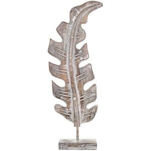 DKD Home Decor Naturligt Trä Tropisk Blad Dekorativ Figur DKD Home Decor Naturligt Trä Tropisk Blad Dekorativ Figur