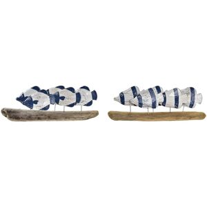 DKD Home Decor Espirales Azul Blanco Marrón Acabado envejecido - Figura decorativa DKD Home Decor Espirales Azul Blanco Marrón Acabado envejecido - Figura decorativa