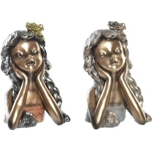 DKD Home Decor 17 x 14 x 25 cm Red Golden Decorative Figure - Decorative Figure DKD Home Decor 17 x 14 x 25 cm Red Golden Decorative Figure - Decorative Figure