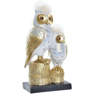 DKD Home Decor - Owls Golden White - Figura decorativa DKD Home Decor - Owls Golden White - Figura decorativa