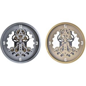 DKD Home Decor Golden Silver Crystal Iron Wall Clock - Wall Clock DKD Home Decor Golden Silver Crystal Iron Wall Clock - Wall Clock