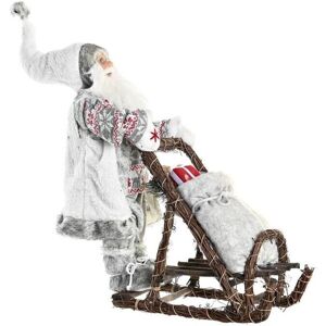 DKD Home Decor Father Christmas Grey Wood Christmas Bauble - Christmas Type DKD Home Decor Father Christmas Grey Wood Christmas Bauble - Christmas Type