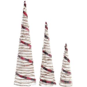 DKD Home Decor Cones Christmas LED White Black Red Natural Silver - Christmas decorations DKD Home Decor Cones Christmas LED White Black Red Natural Silver - Christmas decorations