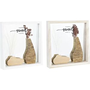 DKD Home Decor Vitt Naturligt Stuga Väggspegel - Väggspegel DKD Home Decor Vitt Naturligt Stuga Väggspegel - Väggspegel