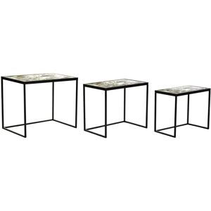 DKD Home Decor Set of 3 Tables - Tropical Leaf DKD Home Decor Set of 3 Tables - Tropical Leaf