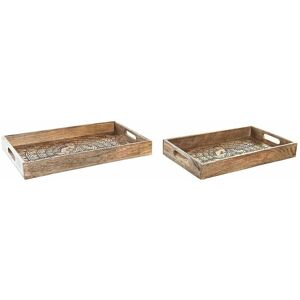 Fijalo Meti LD199502 - Tray Set - Dark Brown - Mango Wood Fijalo Meti LD199502 - Tray Set - Dark Brown - Mango Wood