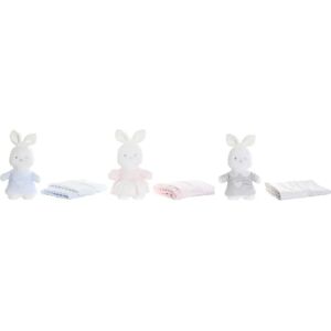 Set med Baby Presentset från DKD Home Decor - Fluffy Toy Blanket - 3 Enheter Set med Baby Presentset från DKD Home Decor - Fluffy Toy Blanket - 3 Enheter