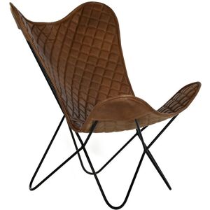 DKD Home Decor Brunt Læder Metal Vintage Stol - Møbler DKD Home Decor Brunt Læder Metal Vintage Stol - Møbler