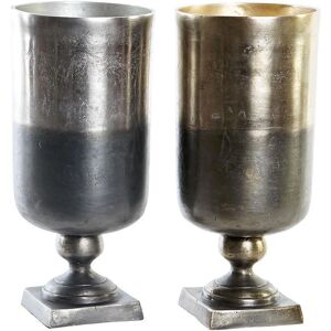 DKD Home Decor Bicoloured Aluminium Modern Vase - 15 x 15 x 33 cm - Set of 2 DKD Home Decor Bicoloured Aluminium Modern Vase - 15 x 15 x 33 cm - Set of 2