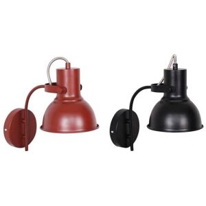 DKD Home Decor Wall Lamp - Red Black Metal - 15x20x28cm - Loft - 2 Units DKD Home Decor Wall Lamp - Red Black Metal - 15x20x28cm - Loft - 2 Units