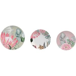 Set di Piatti in Porcellana DKD Home Decor - Tropicale - 18 Pezzi Set di Piatti in Porcellana DKD Home Decor - Tropicale - 18 Pezzi