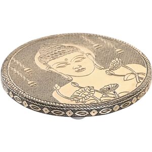 Supporto DKD Home Decor Ø 10 cm Legno Alluminio Buddha Arabo Supporto DKD Home Decor Ø 10 cm Legno Alluminio Buddha Arabo