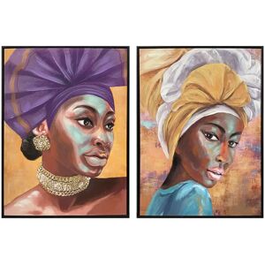 DKD Home Decor Canvas 60x3.5x80cm Colonial African Woman - Wall Art DKD Home Decor Canvas 60x3.5x80cm Colonial African Woman - Wall Art