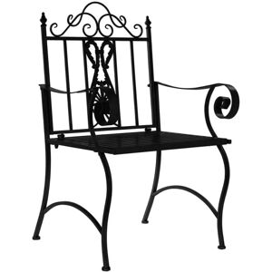 DKD Home Decor Svart metall trädgårdsstol - Trädgård DKD Home Decor Svart metall trädgårdsstol - Trädgård