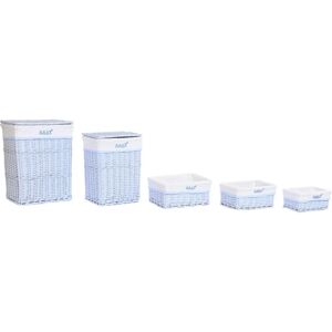 Set van 5 manden DKD Home Decor Blauw Hemelsblauw - Manden Set van 5 manden DKD Home Decor Blauw Hemelsblauw - Manden