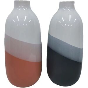 DKD Home Decor Tricolour Dolomite Vase - 13x13x29cm - 2 Units DKD Home Decor Tricolour Dolomite Vase - 13x13x29cm - 2 Units