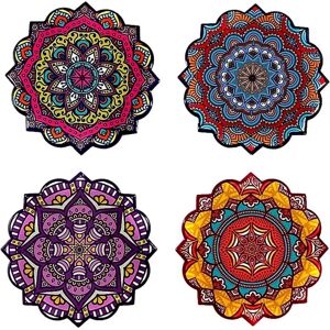 DKD HOME DECOR Cork Coasters - 4 pcs - 10.8x10.8x0.7cm DKD HOME DECOR Cork Coasters - 4 pcs - 10.8x10.8x0.7cm