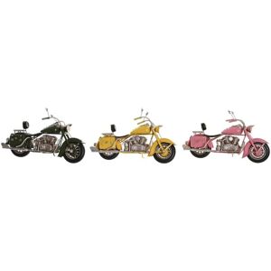 DKD Home Decor Pink Green Yellow Vintage Motorbike - Decorative Figurine DKD Home Decor Pink Green Yellow Vintage Motorbike - Decorative Figurine