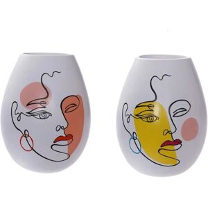 DKD Home Decor Twarz Rysunek Wielokolorowy Wazon - Wazon DKD Home Decor Twarz Rysunek Wielokolorowy Wazon - Wazon