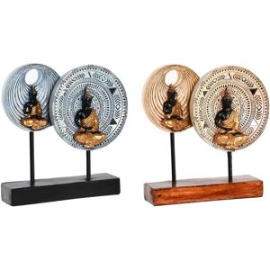 DKD Home Decor Beige Blue Buddha Figurine - Decor - 25cm DKD Home Decor Beige Blue Buddha Figurine - Decor - 25cm