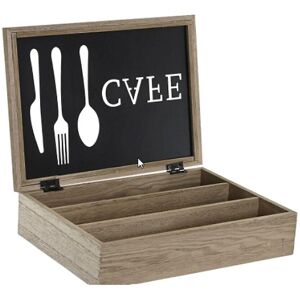 DKD Home Decor Brown Black Metal Aluminium MDF Wood Vintage Cutlery Organizer - Cutlery Organizer DKD Home Decor Brown Black Metal Aluminium MDF Wood Vintage Cutlery Organizer - Cutlery Organizer