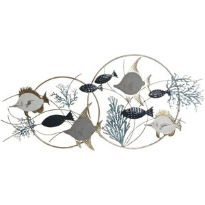 DKD Home Decor Witte Vis Metaal Wanddecoratie - Wanddecoratie DKD Home Decor Witte Vis Metaal Wanddecoratie - Wanddecoratie