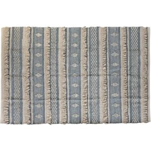 Dkd Home Decor Blå och Vit Bomullsmatta - Boho Stil Dkd Home Decor Blå och Vit Bomullsmatta - Boho Stil