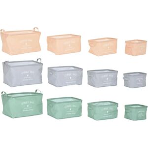 DKD Home Decor Basket Set - Modern Canvas Storage 3 Units DKD Home Decor Basket Set - Modern Canvas Storage 3 Units