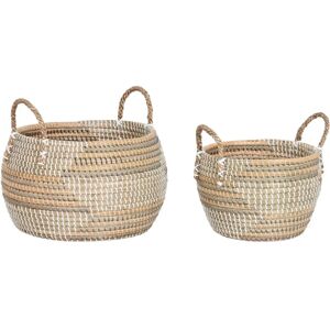 Set di cesti tropicali in erba di mare DKD Home Decor Set di cesti tropicali in erba di mare DKD Home Decor