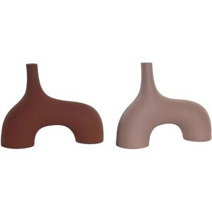 DKD Home Decor Pink Terracotta Aluminium Vase - Vase DKD Home Decor Pink Terracotta Aluminium Vase - Vase