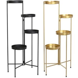 DKD Home Decor Planter 45 x 28 x 100 cm Black Golden Metal - Planter DKD Home Decor Planter 45 x 28 x 100 cm Black Golden Metal - Planter