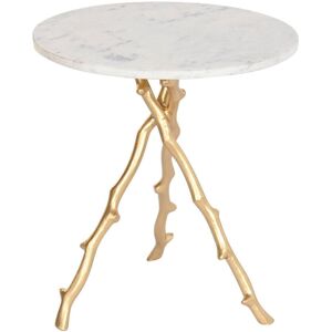 Fijalo Meti Modell MB206217 - Sidobord med Vitt och Guld Marmor - Hemdekor Fijalo Meti Modell MB206217 - Sidobord med Vitt och Guld Marmor - Hemdekor
