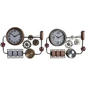 DKD Home Decor White Vintage Iron Crystal Wall Clock - Wall Clock DKD Home Decor White Vintage Iron Crystal Wall Clock - Wall Clock