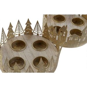 DKD Home Decor Golden Natural Candle Holder - Christmas DKD Home Decor Golden Natural Candle Holder - Christmas
