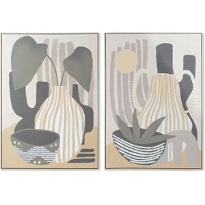 Beige Skandinavische Vase Set - Malerei DKD Home Decor 104x4,5x143,5 cm Beige Skandinavische Vase Set - Malerei DKD Home Decor 104x4,5x143,5 cm
