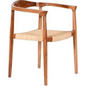DKD Home Decor Silla de Comedor - Teca Ratán - Hecho a mano - 59x55x78 cm - Silla de Comedor DKD Home Decor Silla de Comedor - Teca Ratán - Hecho a mano - 59x55x78 cm - Silla de Comedor