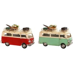 ESPRIT Vintage Metal Decorative Figure Set - Red Green - 25x12x17cm ESPRIT Vintage Metal Decorative Figure Set - Red Green - 25x12x17cm