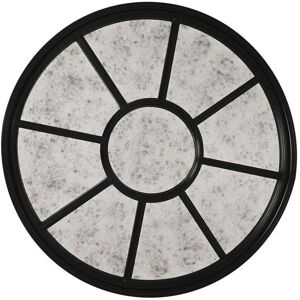 ESPRIT Black Circular Wooden Aged Finish Wall Mirror ESPRIT Black Circular Wooden Aged Finish Wall Mirror