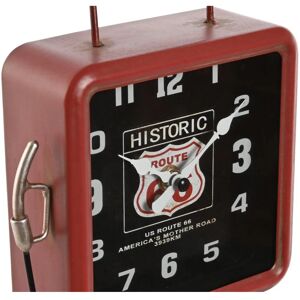 ESPRIT Red Metal Gas Station Table Clock - Home ESPRIT Red Metal Gas Station Table Clock - Home
