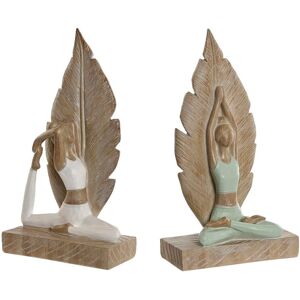 Esprit White Green Decorative Figure - Home Decor - 15.5x7.5x26.5cm Esprit White Green Decorative Figure - Home Decor - 15.5x7.5x26.5cm