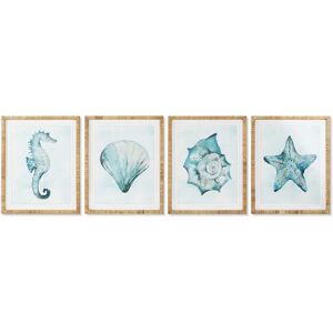 Arte de Pared con Concha Mediterránea - Pack de 4 Arte de Pared con Concha Mediterránea - Pack de 4
