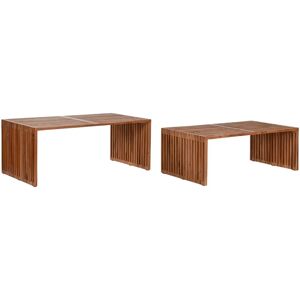 Juego de 2 mesas Home ESPRIT Madera de teca natural Juego de 2 mesas Home ESPRIT Madera de teca natural