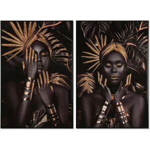 Esprit Modern African Woman Canvas Painting - 2 Units Esprit Modern African Woman Canvas Painting - 2 Units