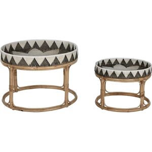 Home ESPRIT Rattan Set van 2 Tafels - Tafels Home ESPRIT Rattan Set van 2 Tafels - Tafels