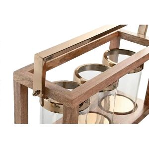 ESPRIT Candleholder - Modern Steel Mango Wood 51x19x33cm ESPRIT Candleholder - Modern Steel Mango Wood 51x19x33cm