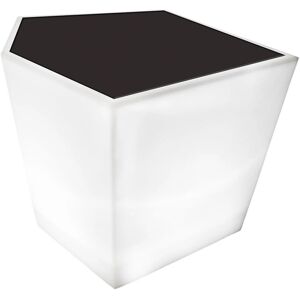 BigBuy Penta Witte Polyethyleen Bijzettafel - LED IP65 40x33x38,5cm BigBuy Penta Witte Polyethyleen Bijzettafel - LED IP65 40x33x38,5cm