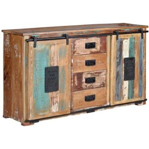 Giner y Colomer Mueble en Madera Reciclada Natural con Puertas Correderas y Cajones - Mueble Giner y Colomer Mueble en Madera Reciclada Natural con Puertas Correderas y Cajones - Mueble