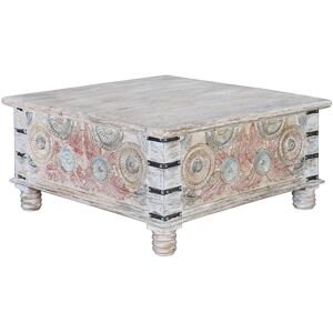 Giner Y Colomer stolik kawowy z mango - Wielokolorowy - 90x45x90cm Giner Y Colomer stolik kawowy z mango - Wielokolorowy - 90x45x90cm